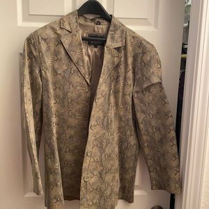 Adler Collection leather jacket snake print size large